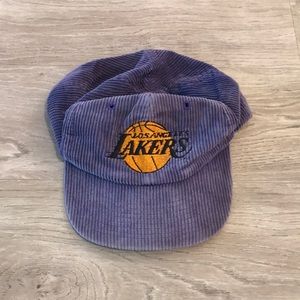 Vintage Los Angeles Lakers corduroy snapback hat